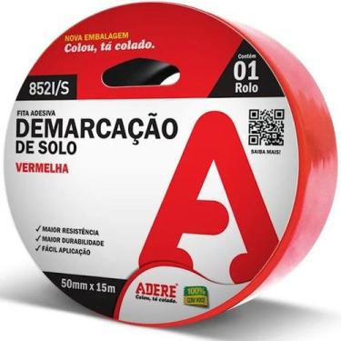 Imagem de Fita para Demarcaçao de Solo 50MM X 15M Adere, VERMELHA