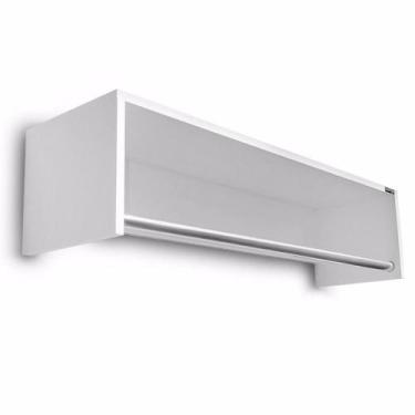 Imagem de Cabideiro Arara De Parede Em Mdf Com Barra - Branco - Genus Móveis