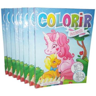 Imagem de Coleção Unicórnios Livros Para Pintar Infantil Atacado - Bicho Esperto