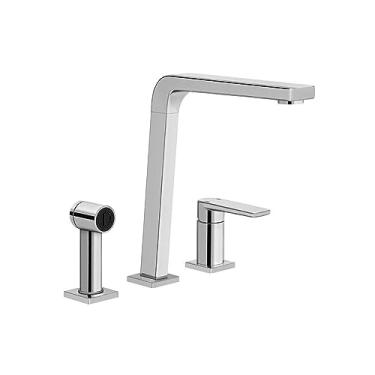 Imagem de Misturador Monocomando Cozinha de Mesa Bistro com Ducha Manual, Docol, 00647306, Cromado