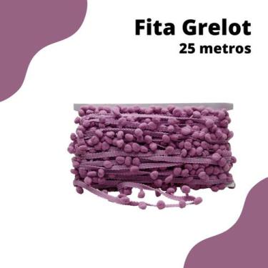 Imagem de Fita Pompom Rose Escuro 20mm Rolo Com 25 Metros - Nybc
