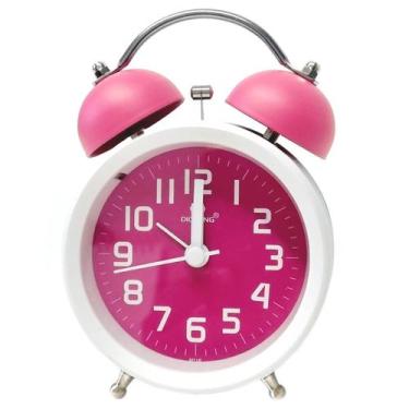 Imagem de Relogio Despertador Em Metal Retro Fashion A Pilha Cores - CLOCK FASHI