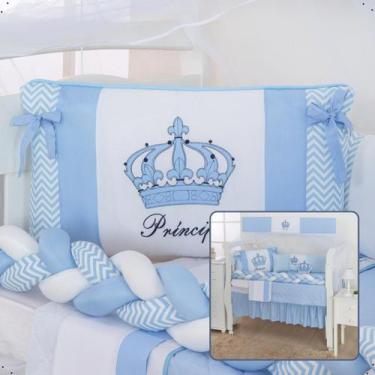 Imagem de Kit Berço Americano Completo de 11 Peças Menina Menino Com Saia de Ber