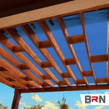 Imagem de Tela Sombreamento 90% Cobertura Pergolado Decorativo Azul Metro Linear