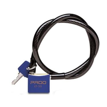 Imagem de Cadeado Trava Bicicleta Bike Pado Cabo De Aço 30mm Azul