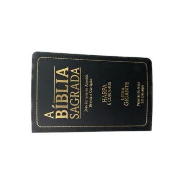 Imagem de Biblia Sagrada Evangélica - Preta - Harpa e Corinh - PAE EDITORA E DIS