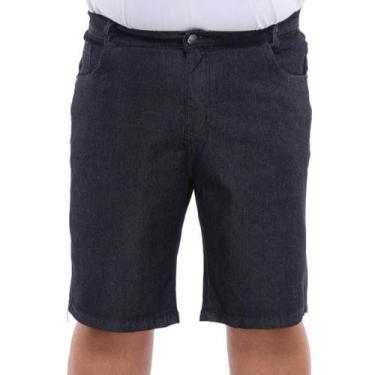 Imagem de Bermuda Jeans Plus size 50 52 54 e 56 100% - FLCMODAS, 52, Jeans escur