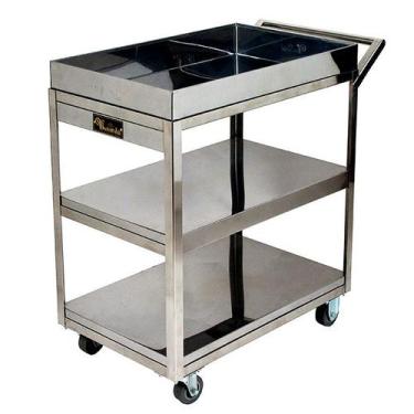 Imagem de Carro para Transporte Total Inox com 3 Bandejas CB3 Monarcha