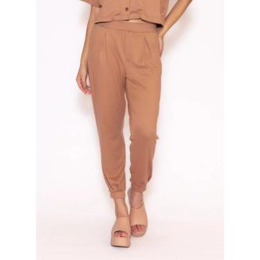 Imagem de Calça Feminina Lolla Detalhes Pregas Frontais Tecido Vicenza - FASHION