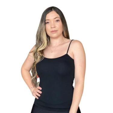 Imagem de Regata Blusinha Feminina de Alça Básica Alçinha - JinkingStore Moda Fi