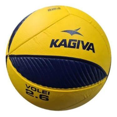 Imagem de Bola de Vôlei Oficial Kagiva 2.6 Amarelo / Azul, Kagiva