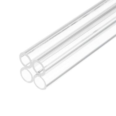 Imagem de Rebower Tubo rígido de plástico transparente de 35.6 cm 8 mm x 12 mm (5/40.6 cm x 1/5.1 cm) Tubo de policarbonato redondo, [para encanamento, hidráulica, aquário, bricolage] - 4 peças