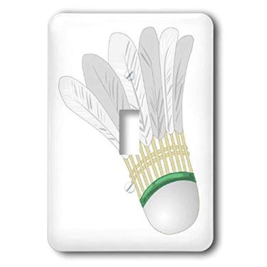 Imagem de 3dRose Interruptor único para peteca de badminton grande lsp_41664_1, branco