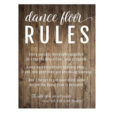 Imagem de Placa de papelão com regras de pista de dança, 59 cm, decoração de festa – 1 peça