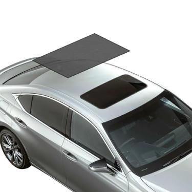 Imagem de Bilisin Capa de proteção solar para teto solar de carro, rede magnética para teto de lua de carro, proteção UV e malha respirável, acessórios de acampamento noturno com bloqueio de mosquitos