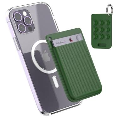 Imagem de Capa de silicone AI Voice Recorder com ventosa, suporte de ventosa para gravador de voz PLAUD Note com chaveiro, capa protetora de sucção compatível com gravador de voz PLAUD Note (verde (verde limpo)