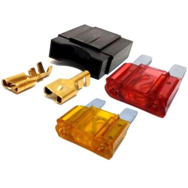 Imagem de Kit 20 porta fusível max grande e fusíveis 40 e 50 amperes 10 unidades