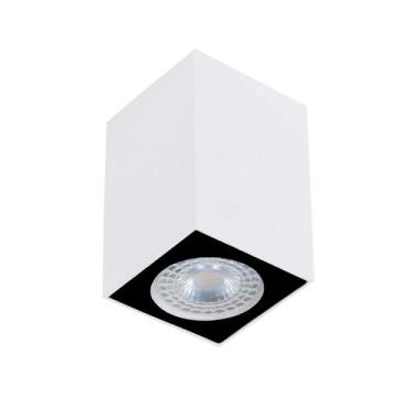 Imagem de Plafon Cube 1XAR70 Branco Fundo Preto - Newline - PL03010BTPT