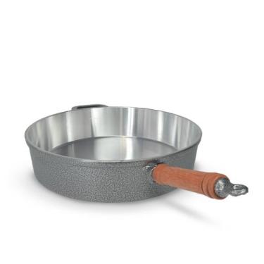 Imagem de Frigideira Fundida Alumínio Batido Grosso Com Tampa 34cm - Fund Lar, C