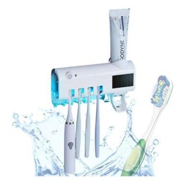 Imagem de Dispenser Automático de Creme Dental com Esterilizador UV - Higiene e 