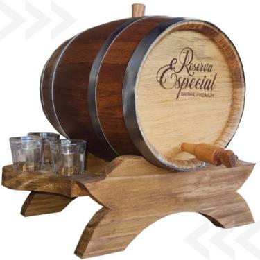 Imagem de Barril Carvalho 5 L Suporte Acompanha 6 Copinhos Shot - BARRIL BRASIL 