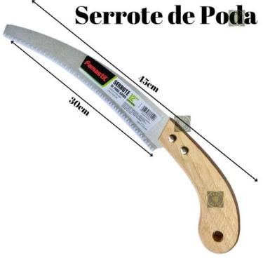 Imagem de Serrote de Poda Serra Curvo Corta Galhos 45cm Jardinagem - FAMASTIL