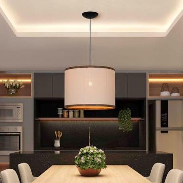 Imagem de Luminária Lustre Pendente De Teto Palha Indiana Cozinha Luxo - D+MOB, 