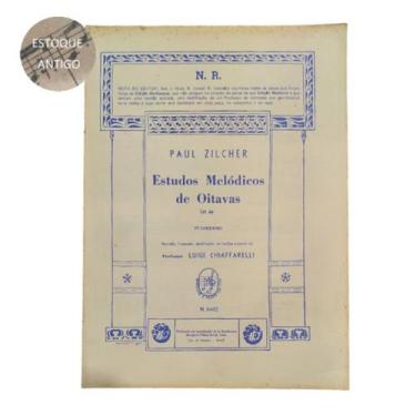 Imagem de Livro paul zilcher estudos melódicos de oitavas op. 49 1 cadreno rev. 