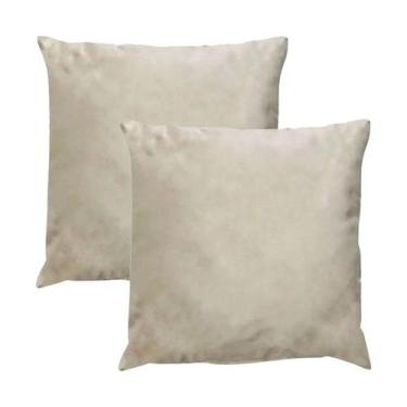 Imagem de Kit 2 Capas para Almofada em Veludo Liso Quadrada 60x60 Várias Cores -