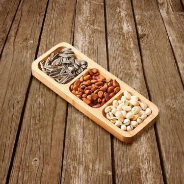 Imagem de Petisqueira Retangular 3 Divisórias em Bambu - Yaay