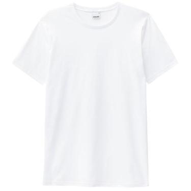 Imagem de Camiseta Básica Masculina Gola Redonda Malwee Ref. 15037, M, Branco