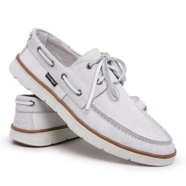 Imagem de Sapato Mocassim Dockside Masculino Couro - POLO URBAN, Branco, 41