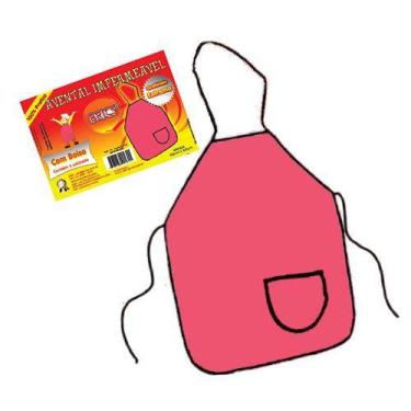 Imagem de Avental Impermeável em PVC 46x60 cm Rosa - Brics