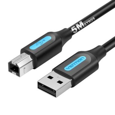 Imagem de Cabo Impressora Usb 2.0 Vention Tipo A Para Tipo B 5 Metros - BBACOMER