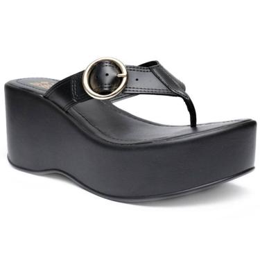 Imagem de Tamanco Plataforma Di Valentini AVA Fivela Feminino - Preto