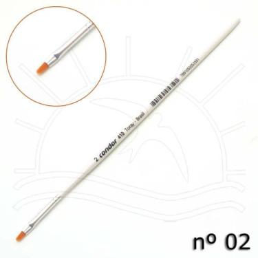 Imagem de Pincel Condor Profissional 410 Sintético Toray Dourado - Chato, 02