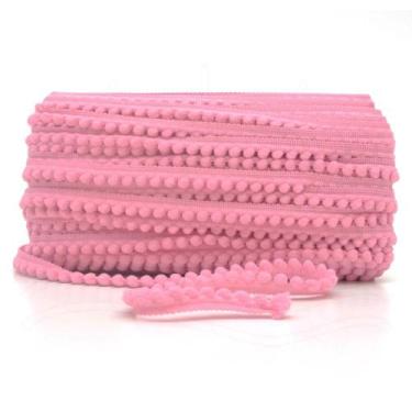 Imagem de Fita Pompom Grelot 13mm - 20 metros - Elásticos São José, 013 ROSA BEB