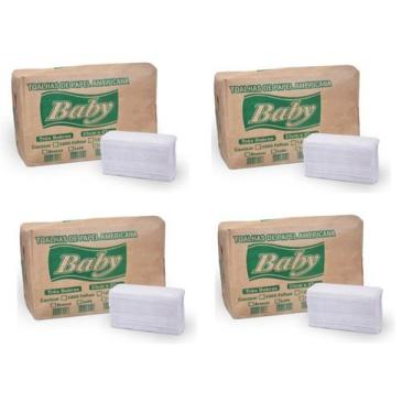 Imagem de Toalhas De Papel Interfolhas 3 Dobras Fardo Com 4 Pacotes - Nobre