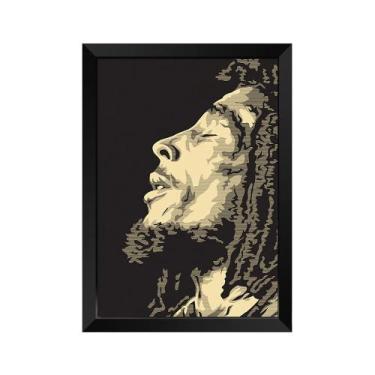 Imagem de Quadro Decorativo Bob Marley Poster com acrílico A4 - Kolor