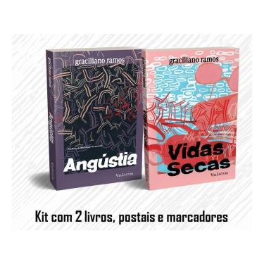 Imagem de Kit - Graciliano Ramos - Vidas Secas + Angústia + Postais e Marcadores