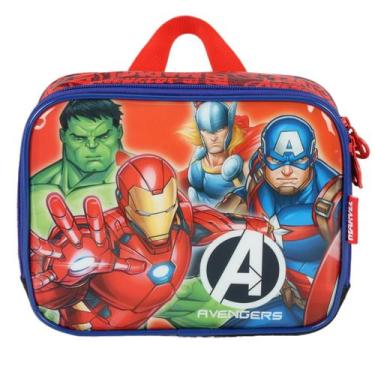 Imagem de Lancheira Vingadores Térmica Luxcel Infantil Merendeira Vermelho