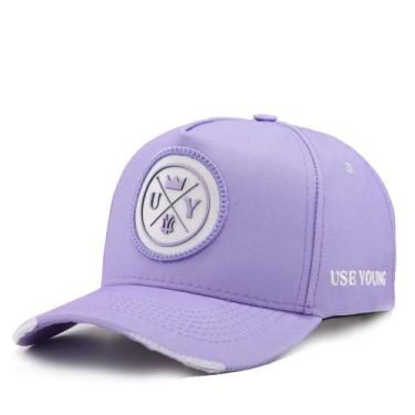 Imagem de Boné Casual Feminino Lilás Use Young Rasgadinho Ajustável Estiloso Mod