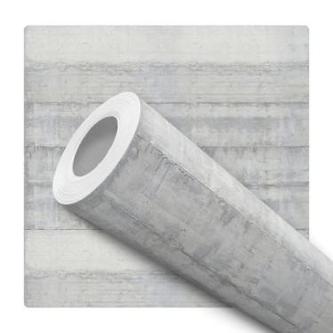 Imagem de Papel De Parede Adesivo Lavável Sala Pedra Rustica Tiras Cinza Claro -