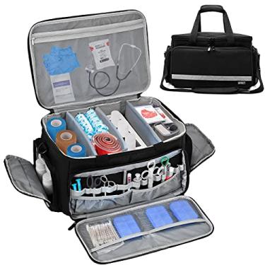 Imagem de LEFOR·Z Home Health Nurse Bag Medical Bag Empty First Aid Storage with Detachable Divider Medical Supplies Bag for Nursing Student,Therapist,Doctors