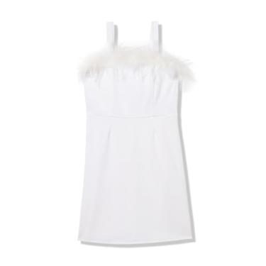 Imagem de Speechless Vestido de festa feminino sem mangas com crepe justo e flare, Branco, 14