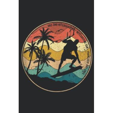 Imagem de Vintage 3rd Ave. Kiteboarding Kitesurfing Badge Retro Meme: Lined Journal Notebook To Do Schedule, Medium 6x9 Inches, 100 Pages, Printed Cover