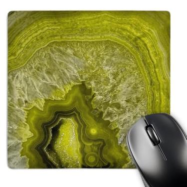 Imagem de 3dRose Mouse pad pedra mineral de ágata de mármore verde luxuosa, 20 x 20 cm (mp_266900_1)