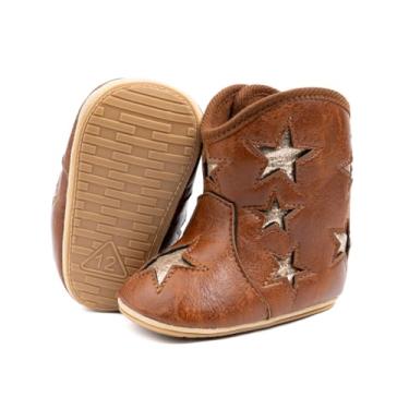 Imagem de Sawimlgy Botas de neve de inverno de pelúcia para bebês meninos e meninas, caubói, borlas, laço no tornozelo, com zíper lateral, sola macia, para recém-nascido, quente, primeiro andador, berço,