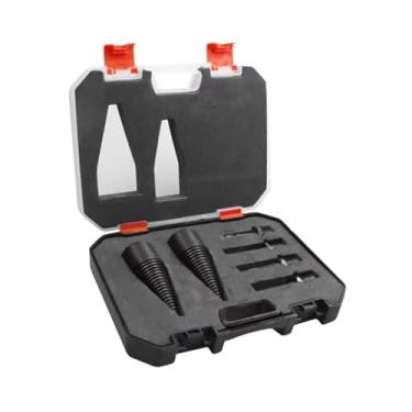 Imagem de Baoblaze Furadeira para lenha, furadeira cônica para rachar madeira com estojo portátil para acampamento, acessório para furadeira divisora de toras de 32 mm,