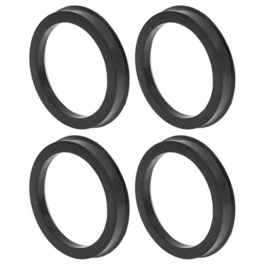 Imagem de INFINAUTO Anéis centralizados no cubo da roda do carro OD 72,1 mm para ID 58,1 mm eixo central de rodas amortecedor Hubrings plástico preto durável